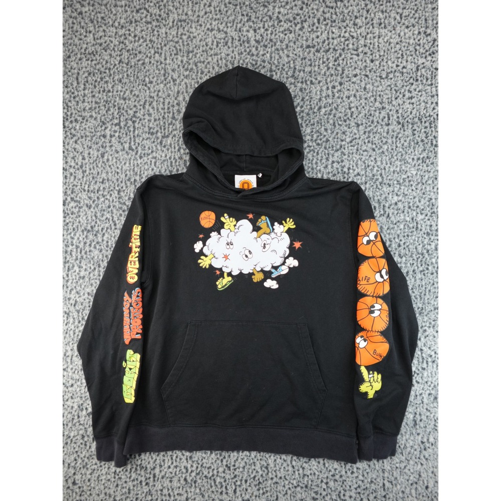 Rokit Overtime Vacancy Projects Hoodie‎ Mens XL Black Graphic Basketball Life